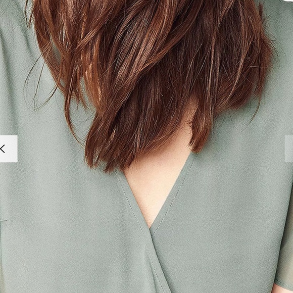 Oasis chiffon wrap dress khaki size UK6/US0 (John lewis) - Picture 5 of 7